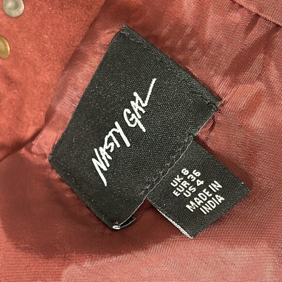 Nasty Gal Genuine Suede Appliqué Halterneck Mini Dress - Picture 16 of 17